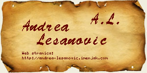 Andrea Lešanović vizit kartica